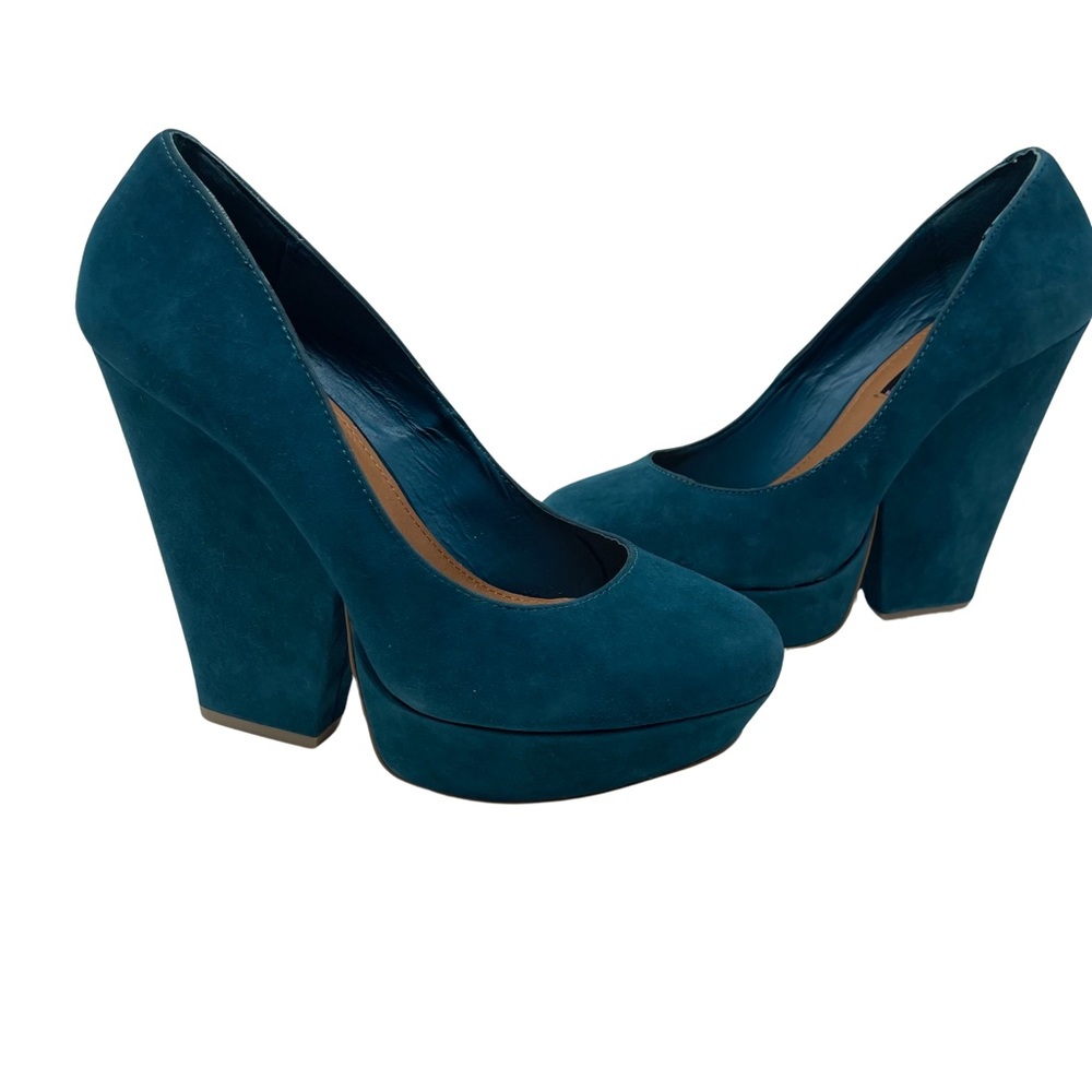 Steve Madden dark teal chunky practikl platform Pumps s z 10